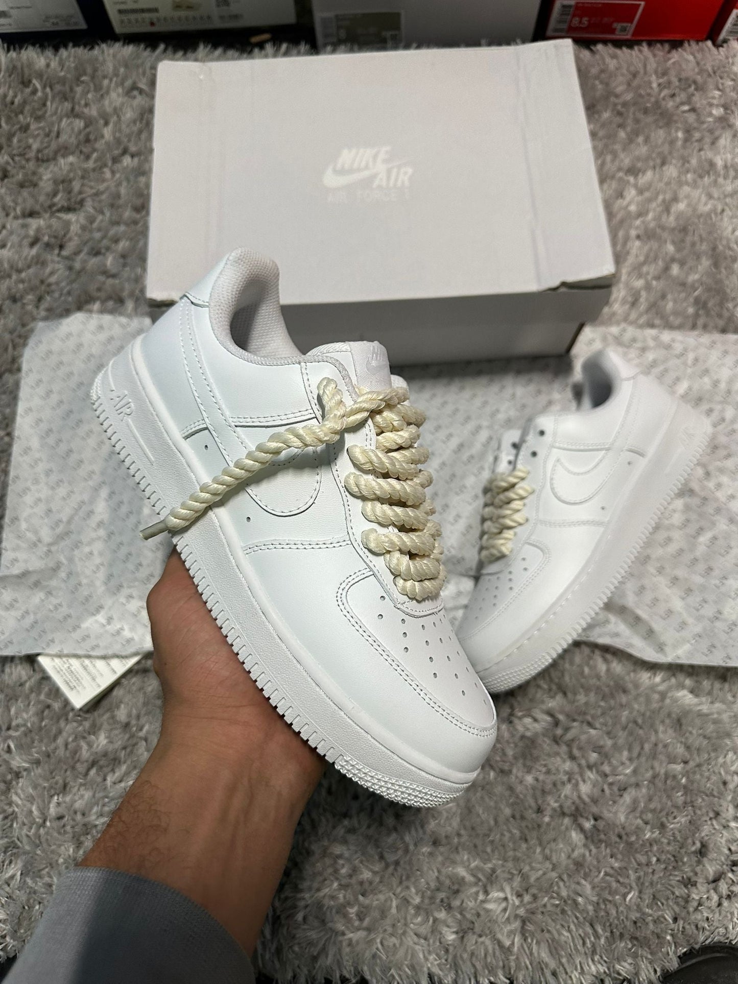 Nk Air Force 1 White Rope Laces