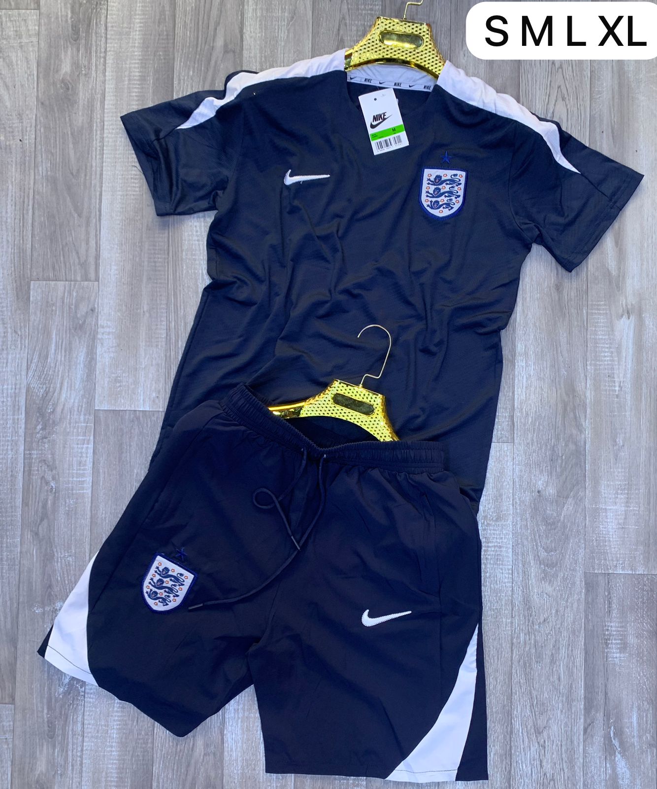 Conjunto Nike Inglaterra Away Negro