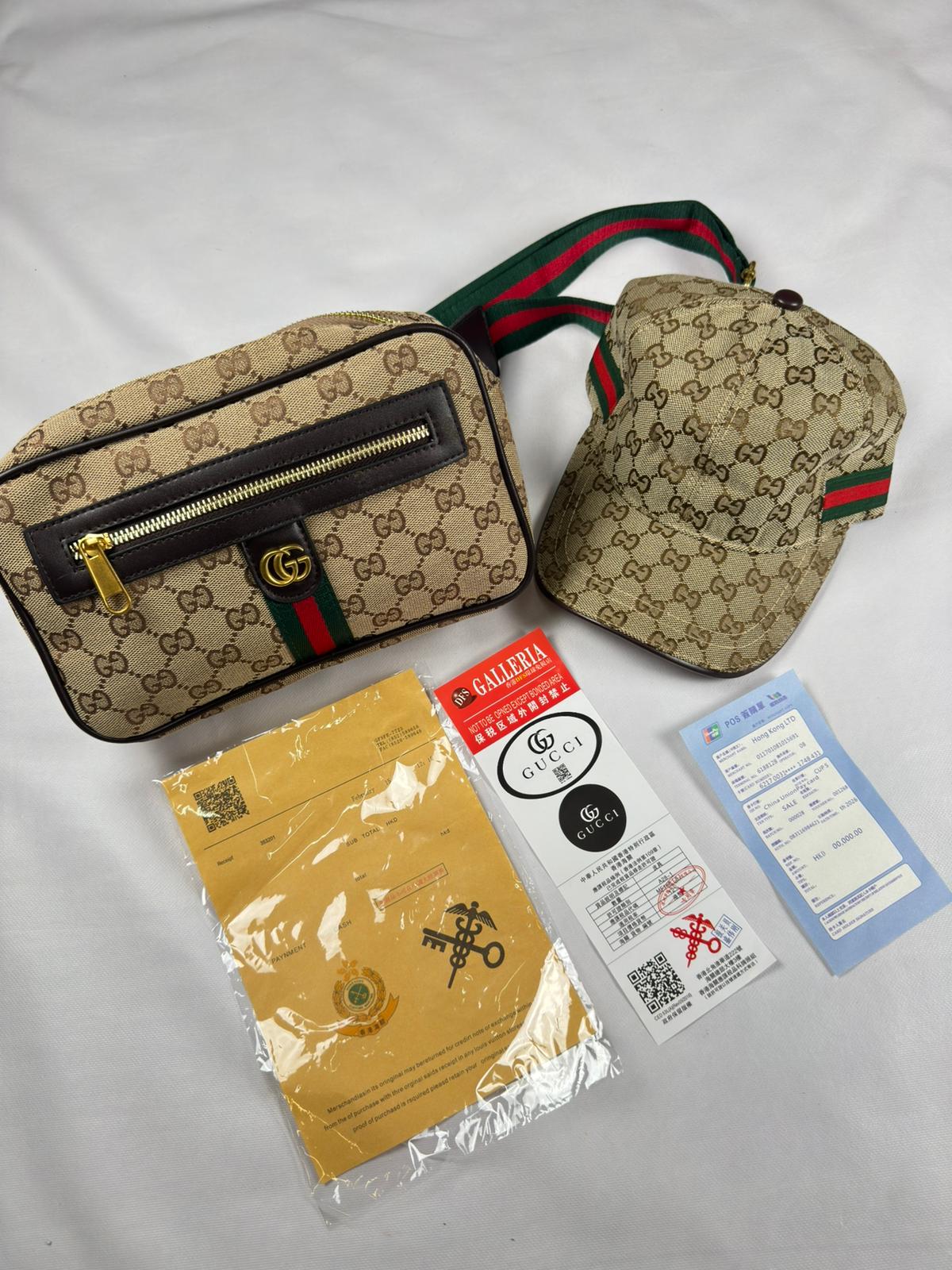 Pack Bolso Cruzado + Gorra Beige Clásico