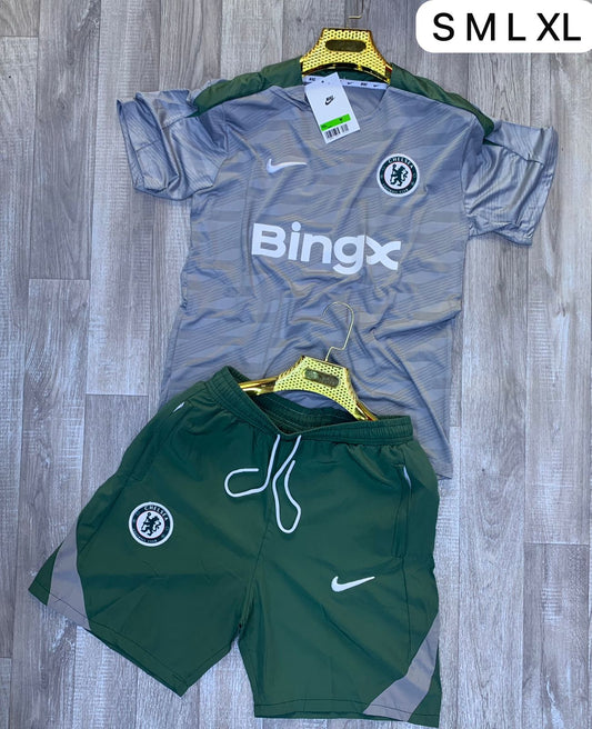 Conjunto Nike Chelsea FC Away Gris Verde