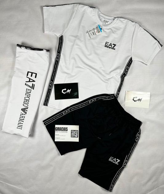 Conjunto EA7 Emporio Armani Blanco Negro