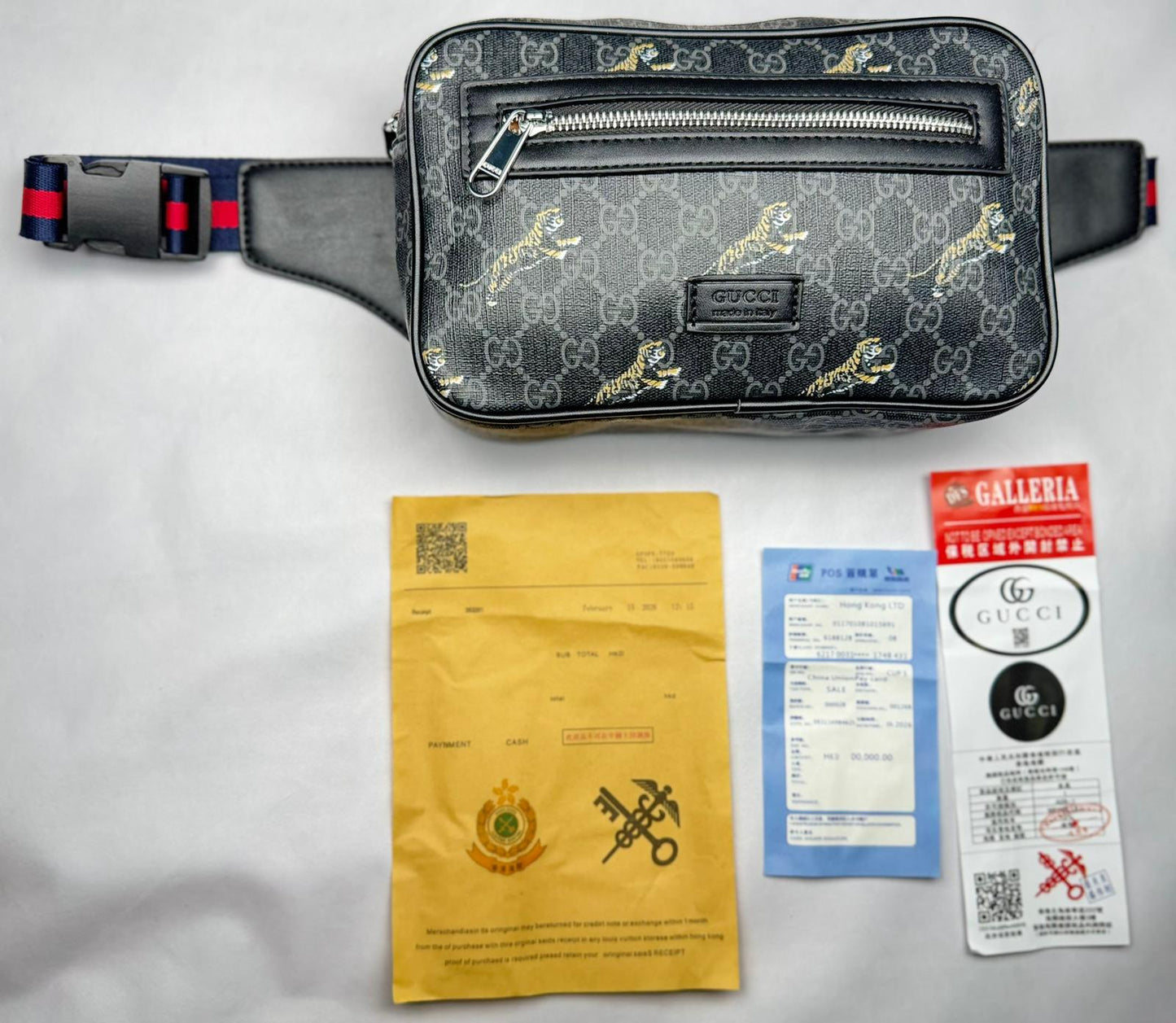 Riñonera Gucci Negra Tiger Premium