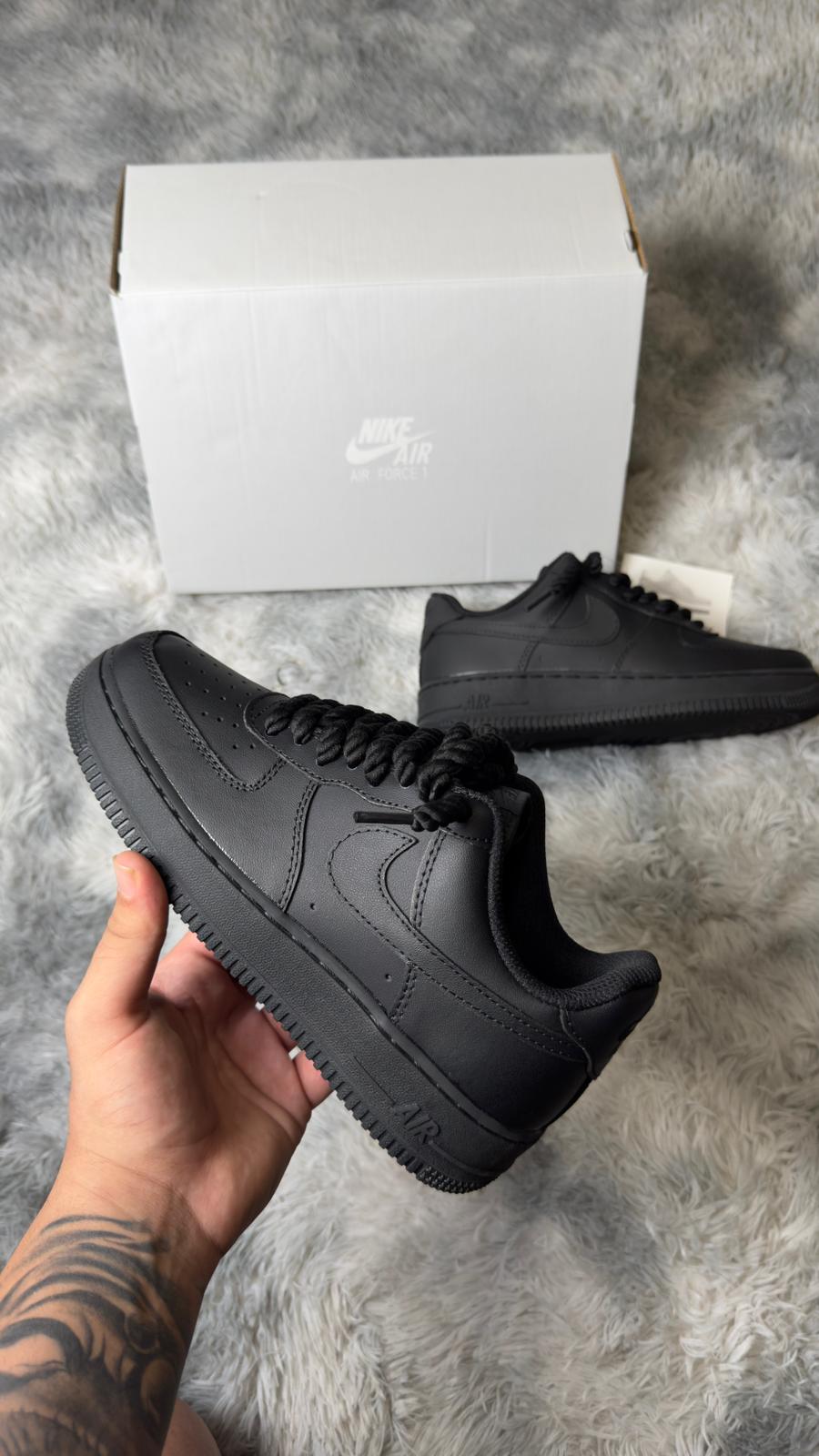 Nk Air Force 1 Black Rope Laces