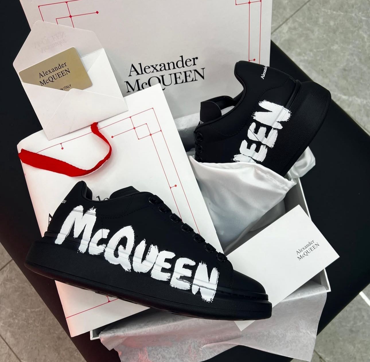 Alexander McQueen Black Graffiti