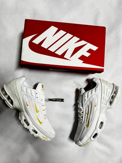 Nike Tn Tunned Triple Swoosh White And Yellow